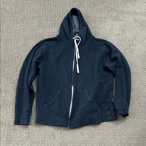 Men's Navy Blue Zip-Up Hoodie
